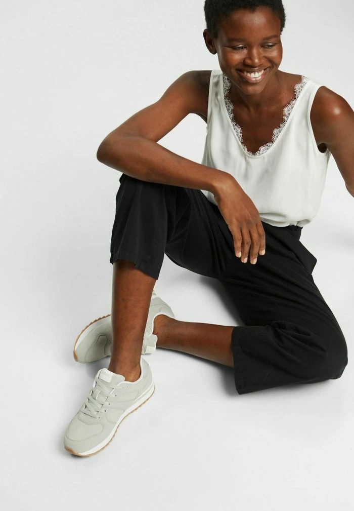 Esprit MATERIAL-MIX-SNEAKER IN - Trainers - Light Grey