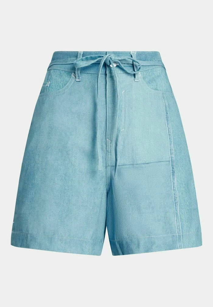 Esprit MIT ALLOVER DENIM PRINT - Denim Shorts - Blue Medium Washed New - Image 5