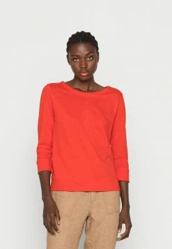 Esprit T LSLV SLUB VOL - Long Sleeved Top - Orange Red