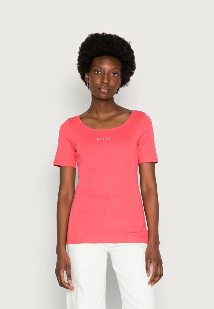 Esprit Basic T-shirt - Coral Red