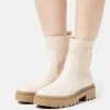 Esprit Platform Ankle Boots - Beige