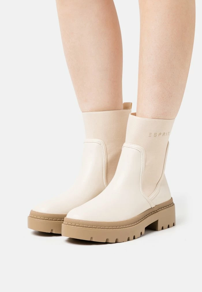Esprit Platform Ankle Boots - Beige