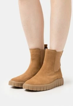 Esprit Platform Ankle Boots - Caramel