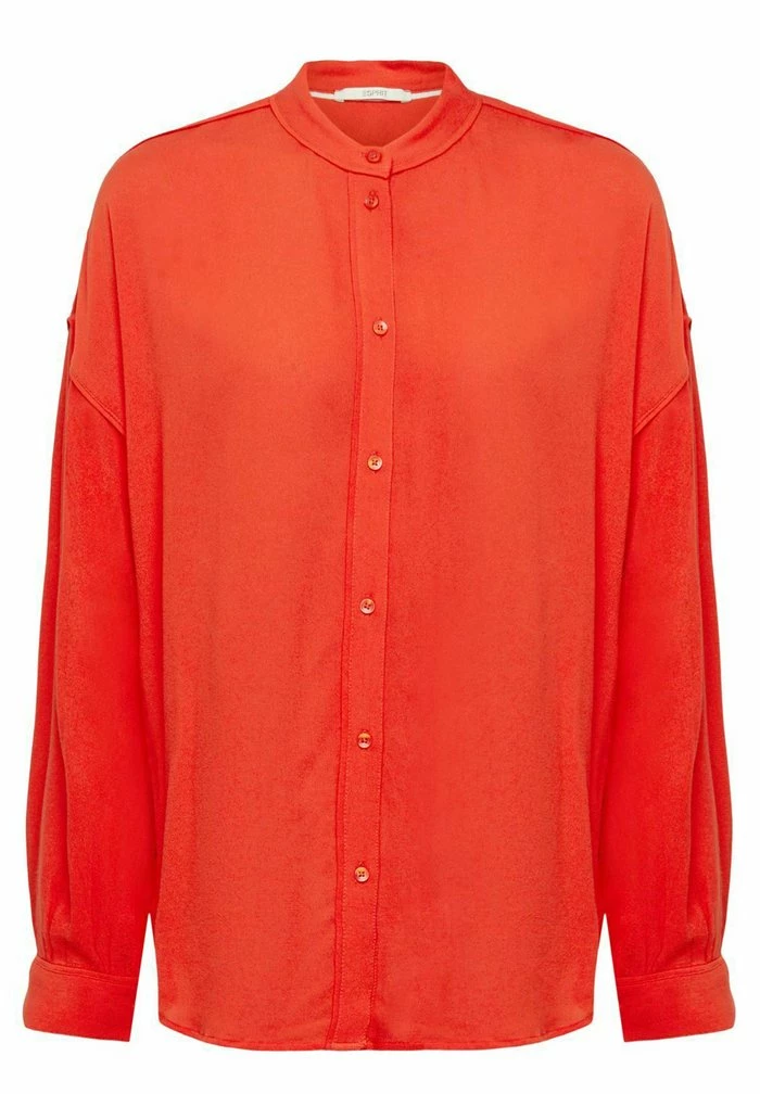 Esprit Button-down Blouse - Orange Red - Image 5