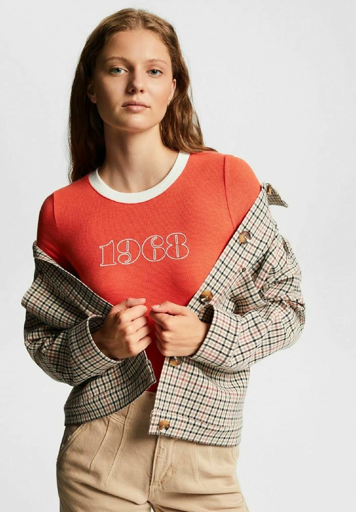 Esprit Print T-shirt - Orange Red - Image 7