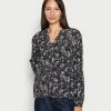 Esprit SOFT BLOUSE - Long Sleeved Top - Black