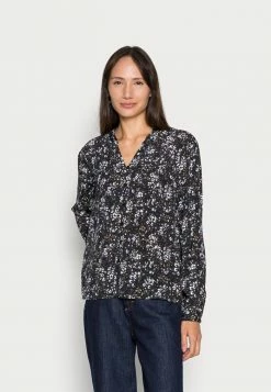 Esprit SOFT BLOUSE - Long Sleeved Top - Black
