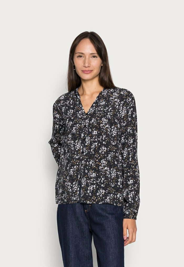 Esprit SOFT BLOUSE - Long Sleeved Top - Black