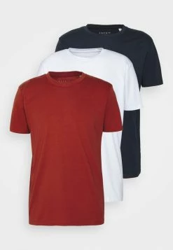 Esprit 3 PACK - Basic T-shirt - White/dark Blue/red