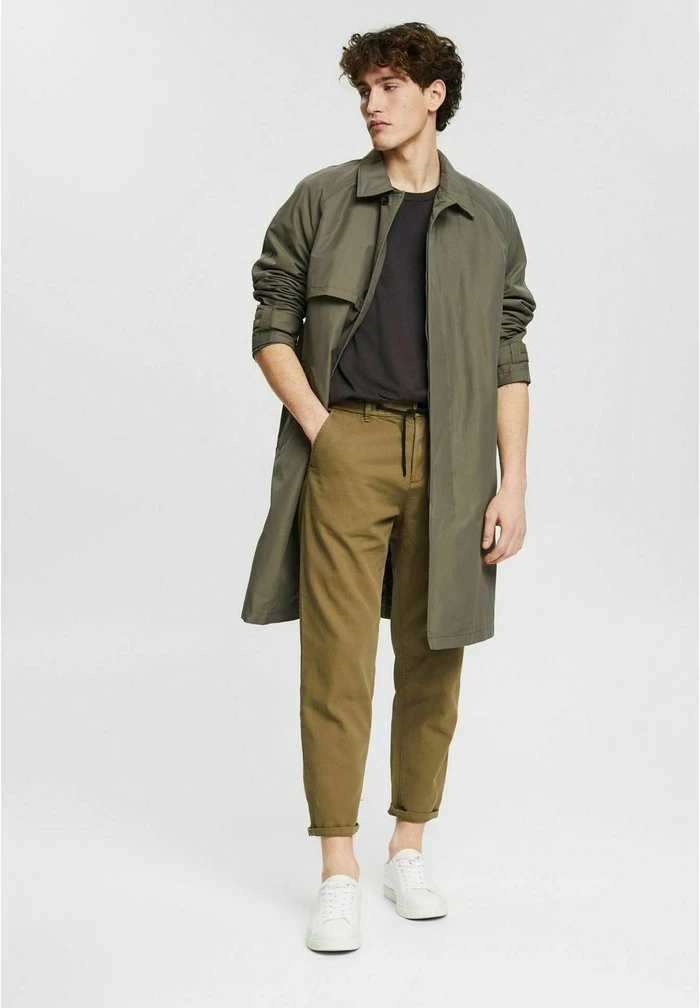 Esprit MIT KORDELZUGBUND - Trousers - Dark Khaki - Image 2