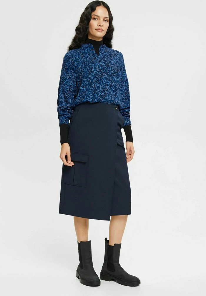 Esprit Button-down Blouse - Navy - Image 2