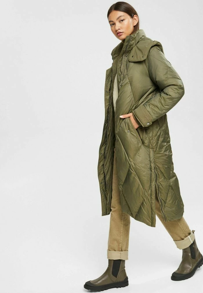Esprit Down Coat - Dark Khaki - Image 6