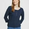 Esprit Long Sleeved Top - Navy