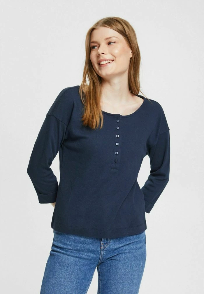 Esprit Long Sleeved Top - Navy