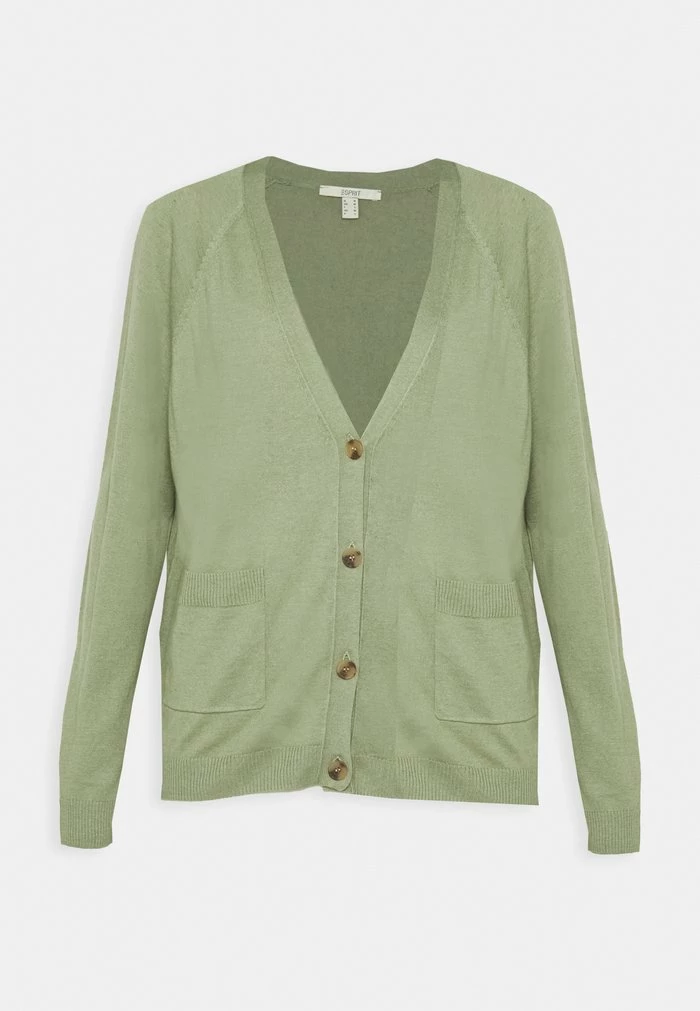 Esprit SWEATERS CARDIGAN - Cardigan - Light Khaki