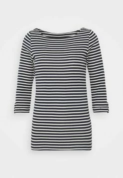 Esprit STRIPES TURNUP - Long Sleeved Top - Navy