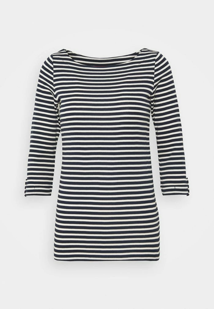 Esprit STRIPES TURNUP - Long Sleeved Top - Navy