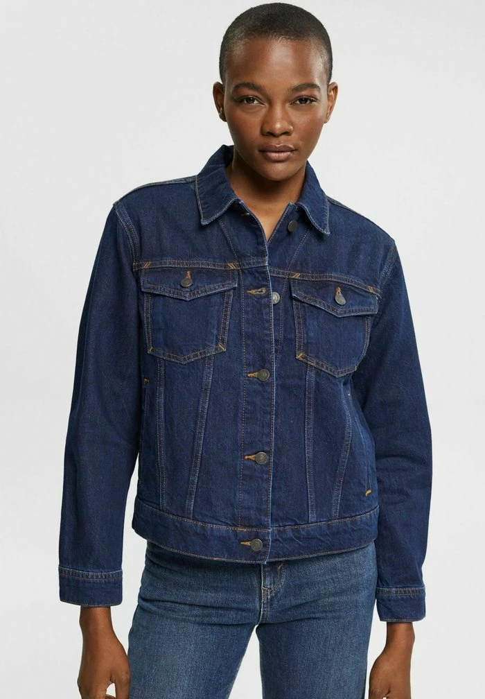 Esprit Denim Jacket - Blue Dark Washed