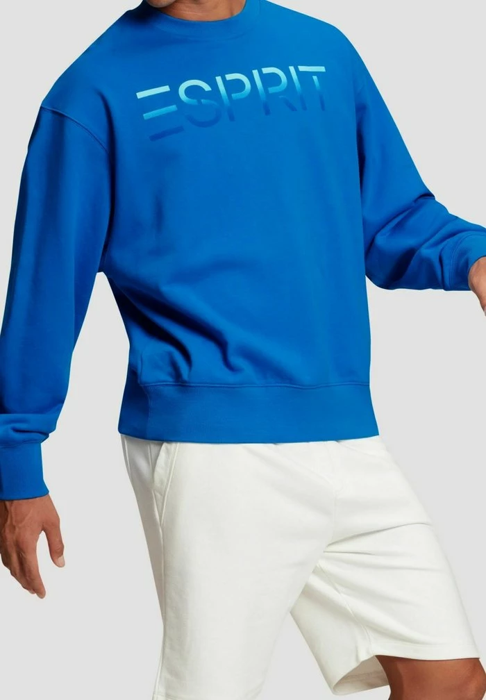 Esprit MIT BEFLOCKTEM LOGO-AUFNÄHER - Sweatshirt - Bright Blue
