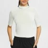 Esprit STEHKRAGEN - Basic T-shirt - Off White