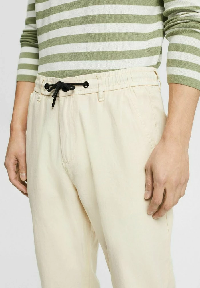 Esprit MIT KORDELZUGBUND - Trousers - Cream Beige - Image 4