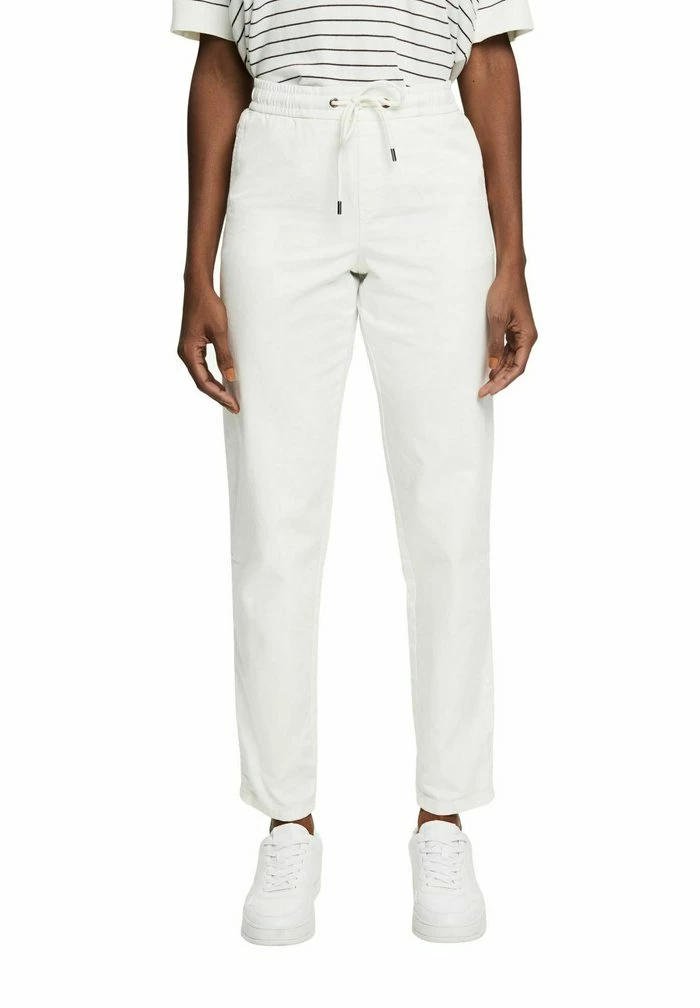 Esprit MIT KORDELZUGBUND - Trousers - White