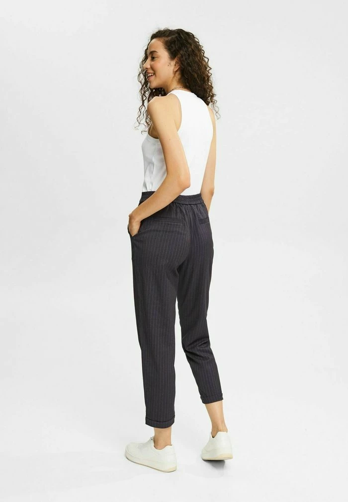 Esprit MIT NADELSTREIFEN - Trousers - Navy - Image 3