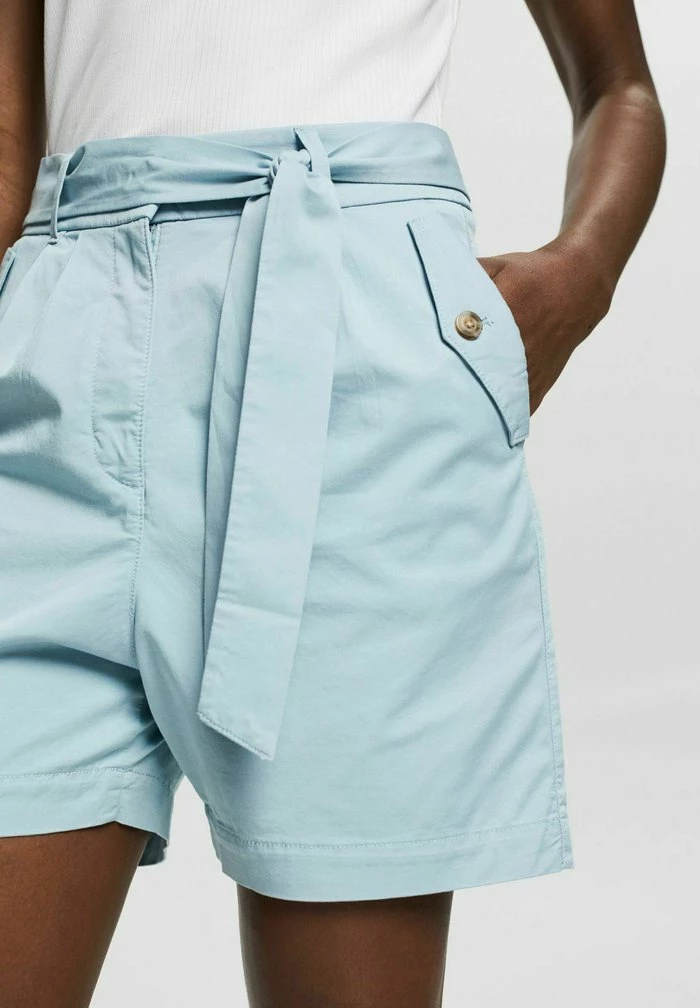 Esprit MIT BINDEGÜRTEL - Shorts - Grey Blue - Image 6