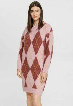Esprit ARGYLE - Jumper Dress - Light Pink