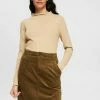 Esprit STRAIGHT SKIRT - Mini Skirt - Dark Khaki