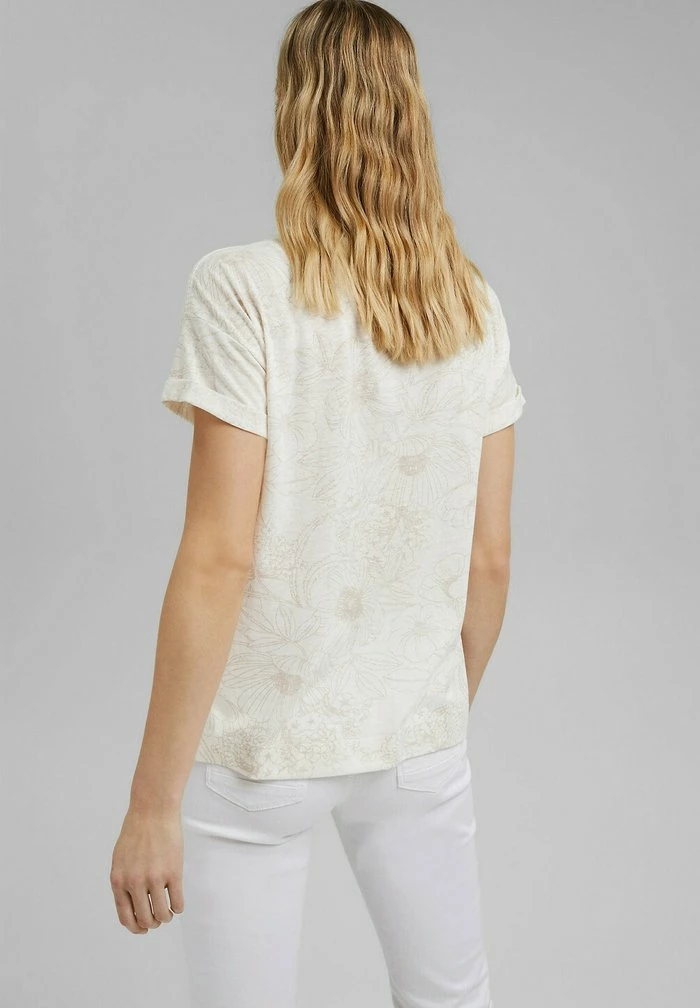Esprit Print T-shirt - Off White - Image 3