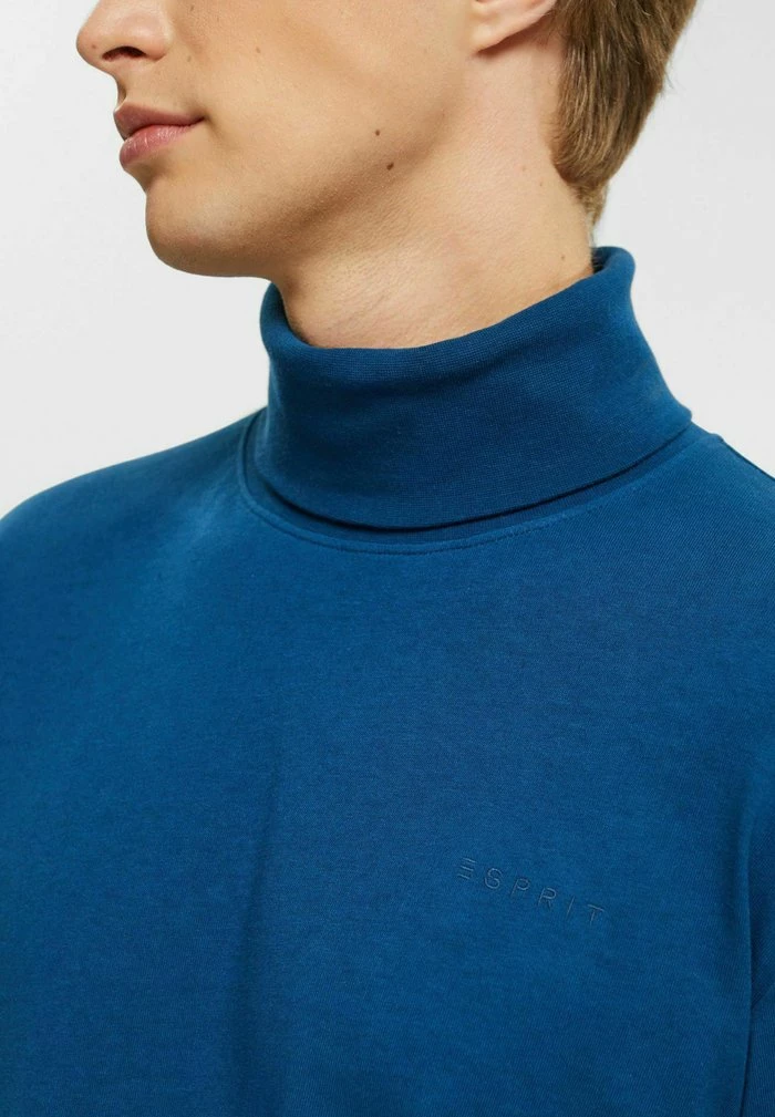 Esprit SOFT ROLL - Long Sleeved Top - Petrol Blue - Image 3