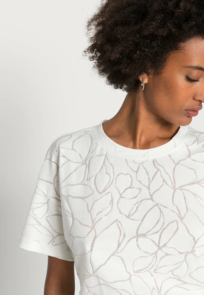 Esprit BURNOUT TEE - Print T-shirt - Off White - Image 5