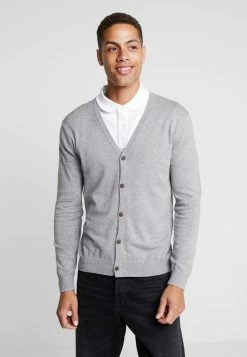 Esprit BUTTON CARD - Cardigan - Grey