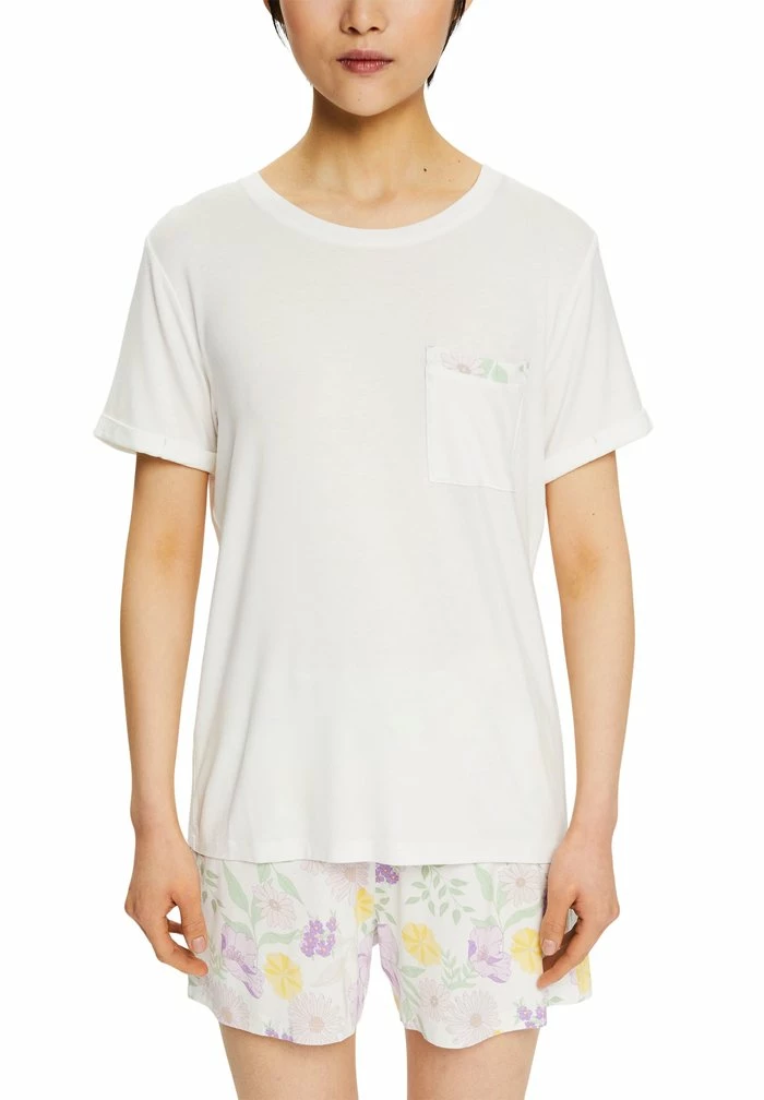 Esprit SEASONAL PRINT SHORT SET - Pyjamas - Off White - Image 4