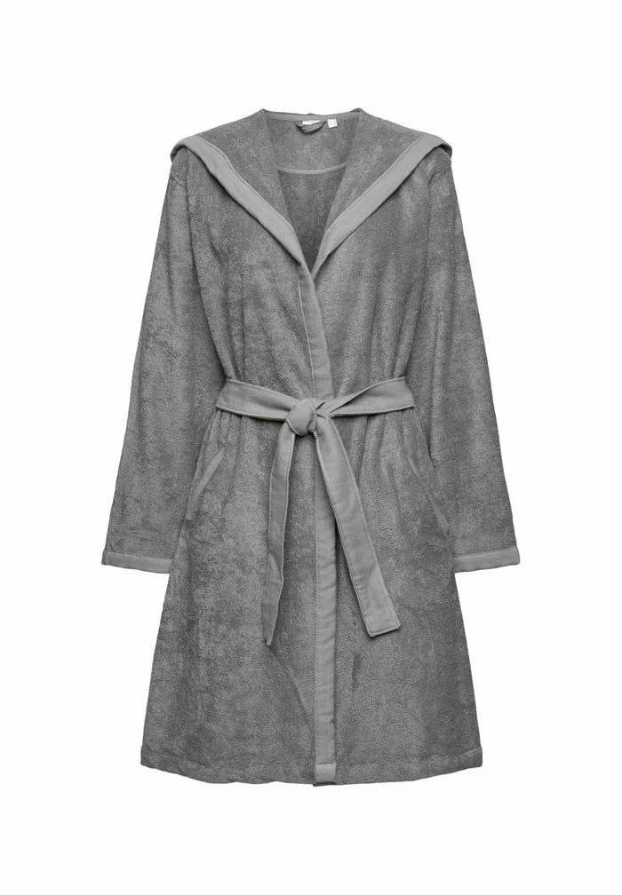 Esprit MIT FIXIERTEM BINDEGÜRTEL - Dressing Gown - Anthracite - Image 5
