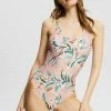 Esprit RECYCELT: WATTIERTER - Swimsuit - Salmon