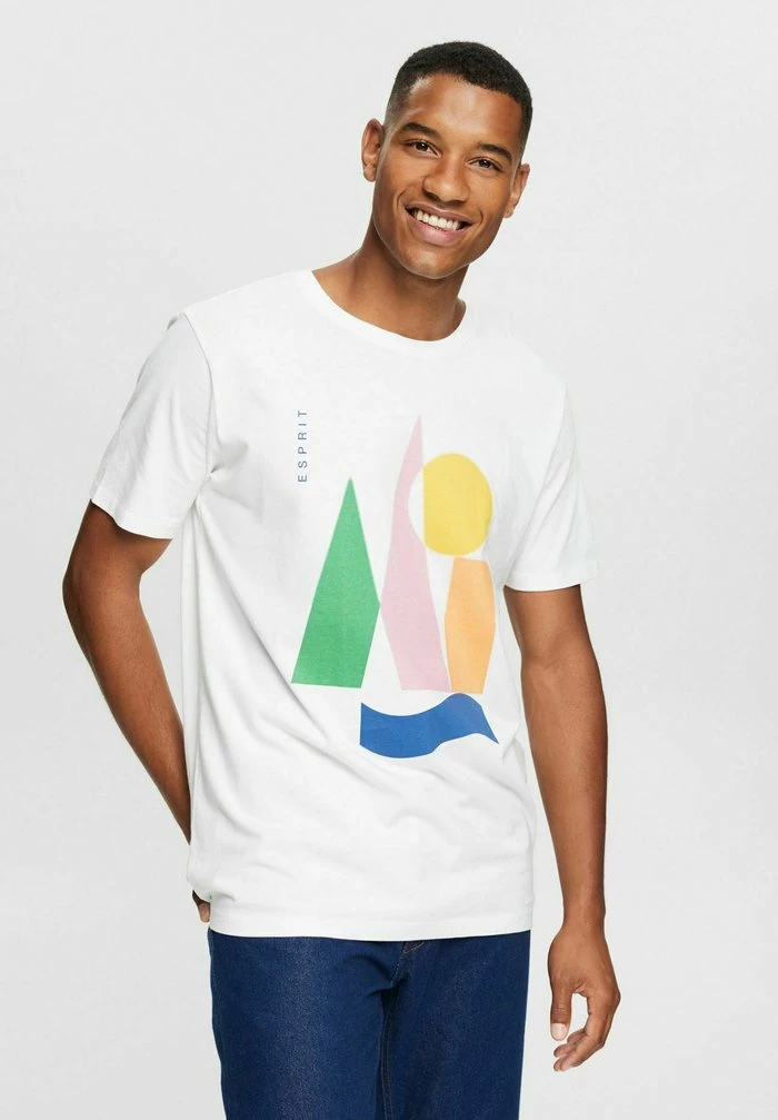Esprit MIT PRINT - Print T-shirt - White