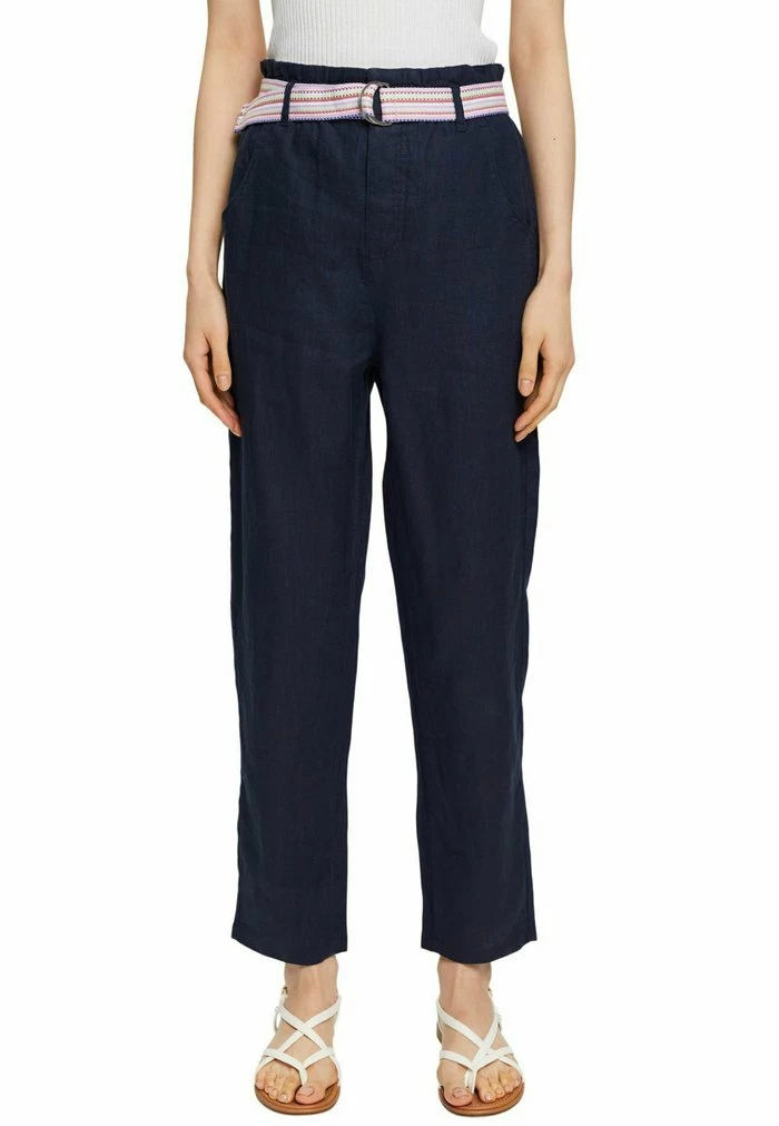 Esprit MIT BUNTEM GüRTEL - Trousers - Navy - Image 8