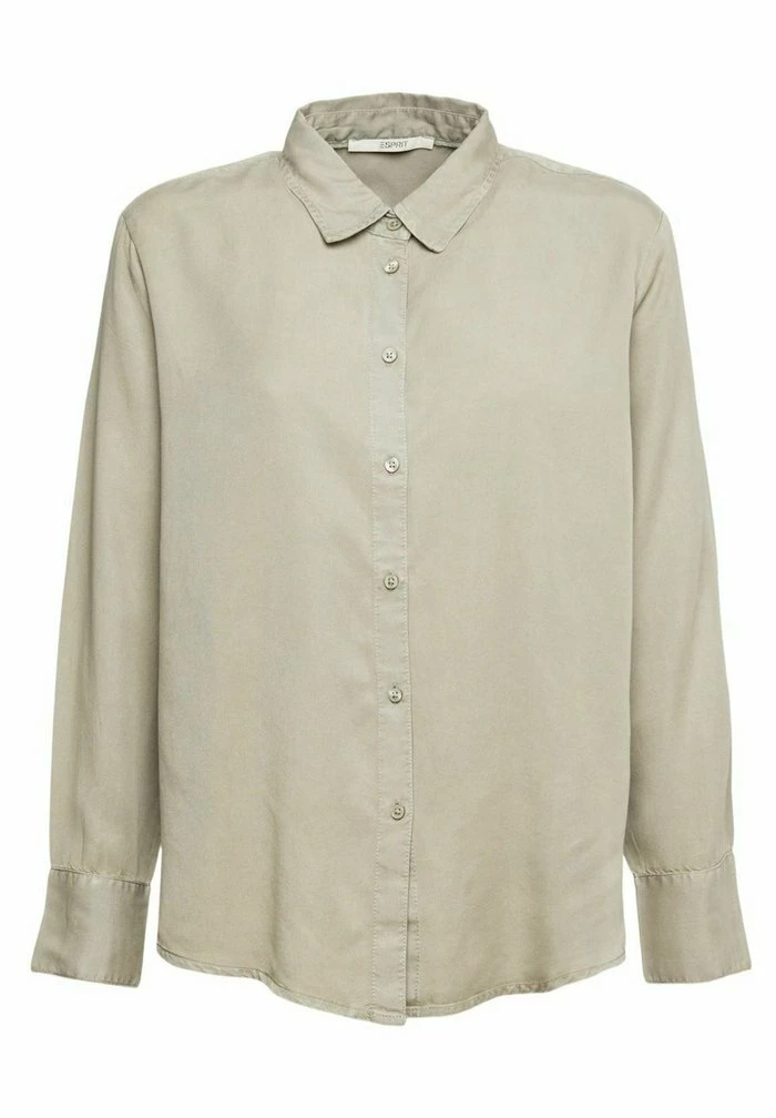 Esprit Button-down Blouse - Pale Khaki - Image 5