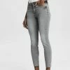 Esprit MIT DESTROYED-EFFEKTEN - Slim Fit Jeans - Grey Light Wash