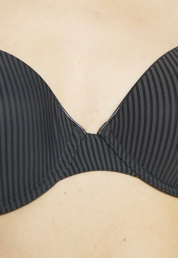 Esprit SOFT STRIPES CLASSIC PADDED BRA - Underwired Bra - Dark Grey - Image 5