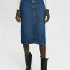 Esprit Pencil Skirt - Blue Dark Washed
