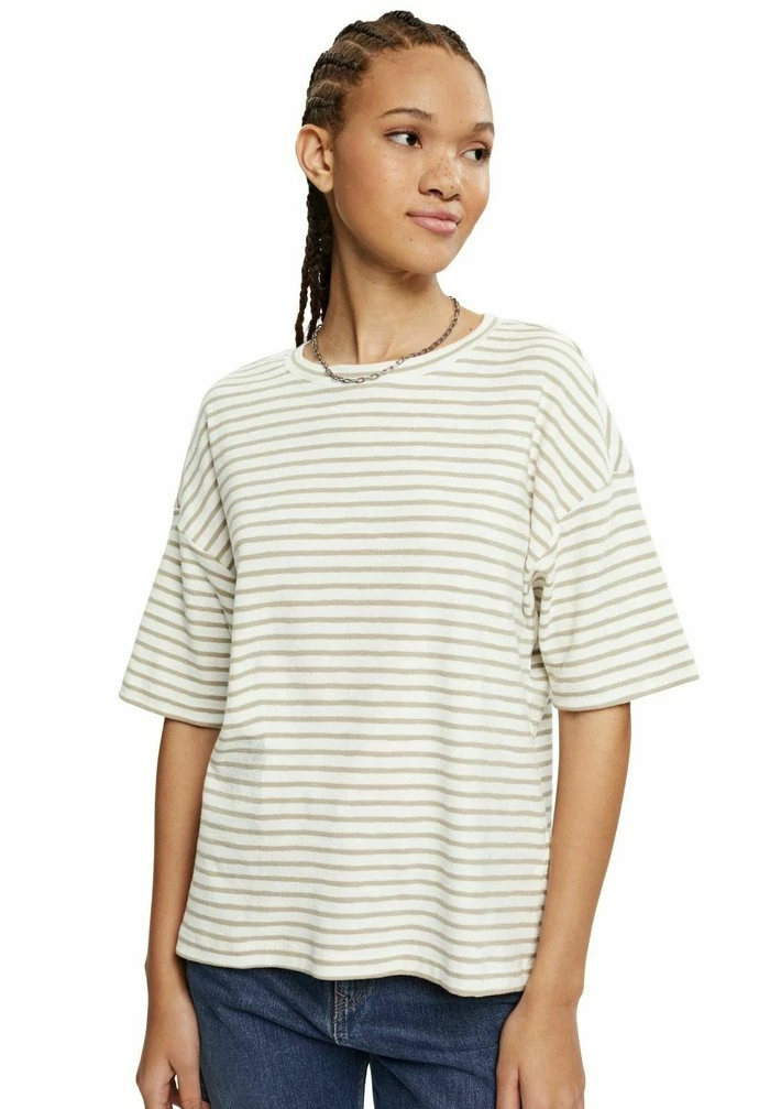 Esprit MIT STREIFENMUSTER - Print T-shirt - Off White - Image 6