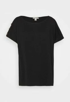 Esprit BUTTON - Basic T-shirt - Black