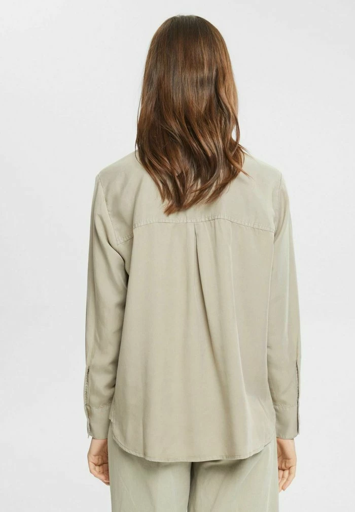 Esprit Button-down Blouse - Pale Khaki - Image 3