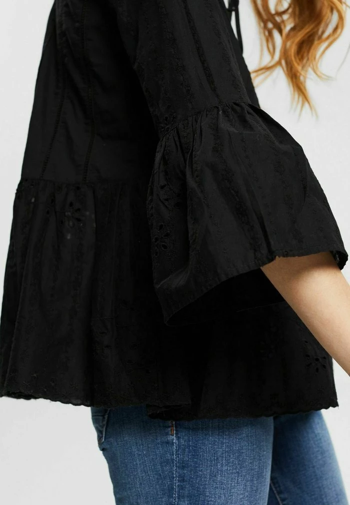 Esprit MIT LOCHSPITZE - Blouse - Black - Image 4