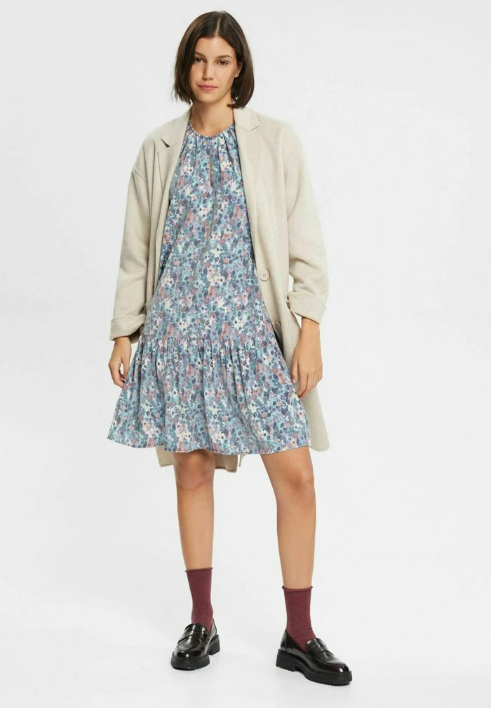 Esprit Day Dress - Teal Blue - Image 2