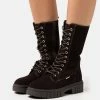 Esprit Lace-up Boots - Dark Brown