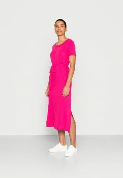 Esprit HENLEY DRESS - Jersey Dress - Pink Fuchsia